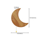 Applique murale en bois en forme de lune pour chambre d'enfant