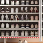 Meuble à chaussures en bois vert avec étagères réglables