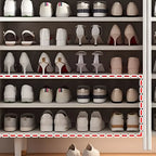 Meuble à chaussures en bois vert avec étagères réglables