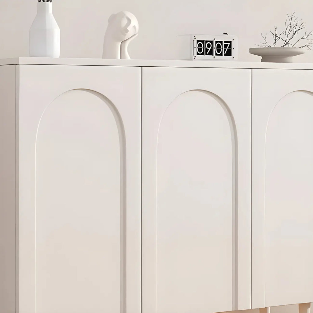 Meuble à chaussures en bois vert avec étagères réglables