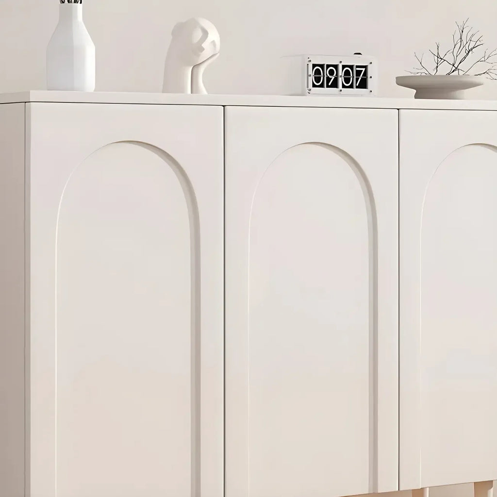 Meuble à chaussures en bois vert avec étagères réglables