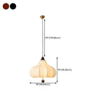 Lustre traditionnel en bois avec abat-jour tambour en tissu blanc