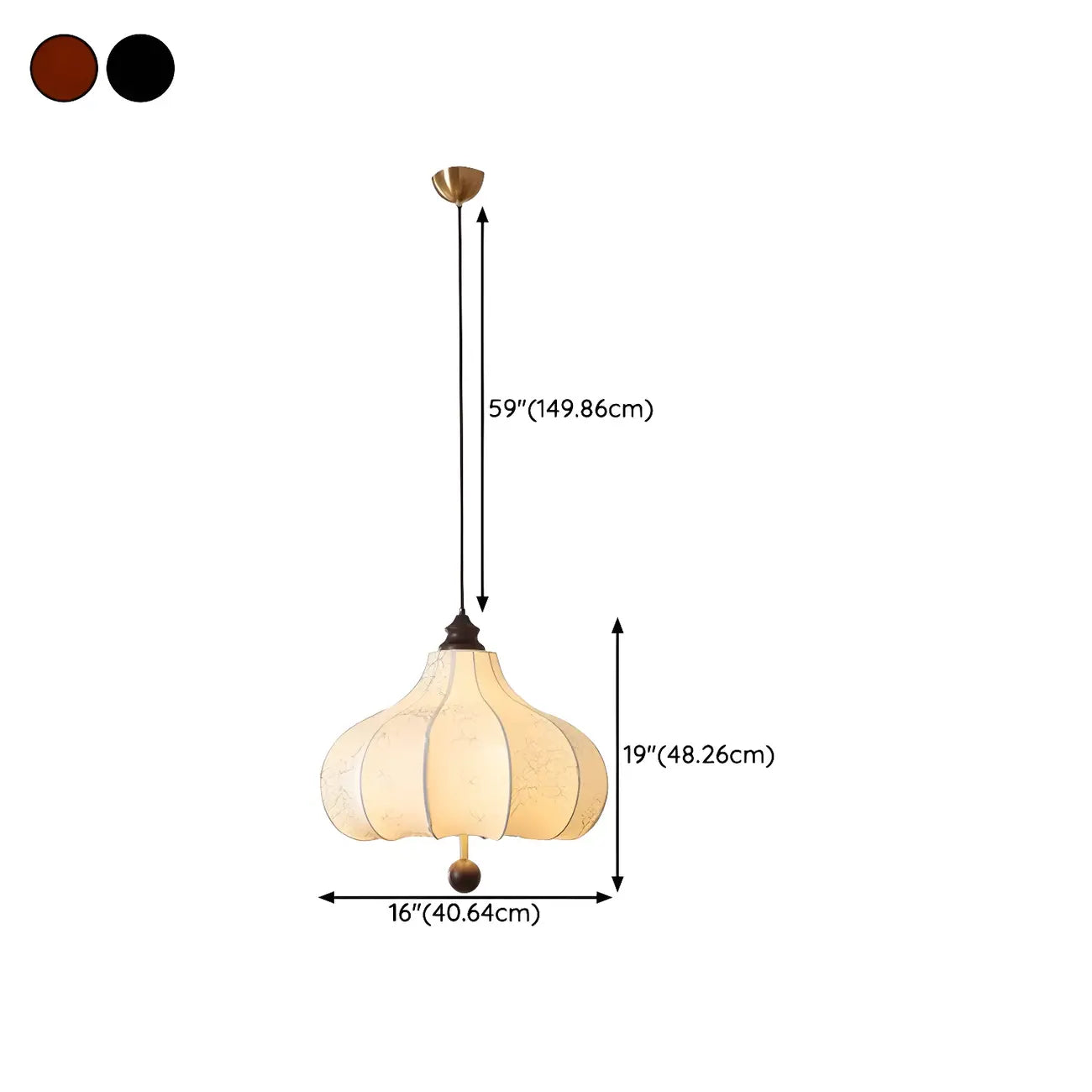 Lustre traditionnel en bois avec abat-jour tambour en tissu blanc