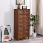 Commode classique en bois ivoire avec pieds boule et tiroirs
