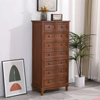 Commode classique en bois ivoire avec pieds boule et tiroirs