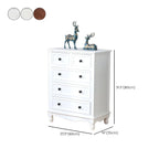 Commode classique en bois ivoire avec pieds boule et tiroirs