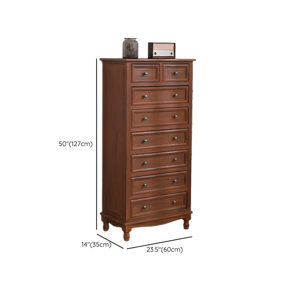 Commode classique en bois ivoire avec pieds boule et tiroirs