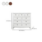 Commode classique en bois ivoire avec pieds boule et tiroirs