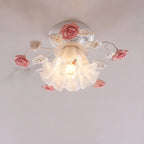 Élégante mini lampe LED semi-encastrée en forme de fleur pour intérieur