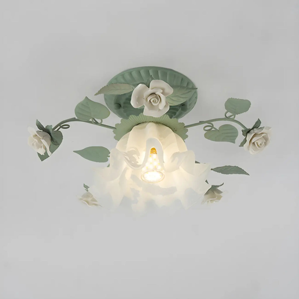 Élégante mini lampe LED semi-encastrée en forme de fleur pour intérieur