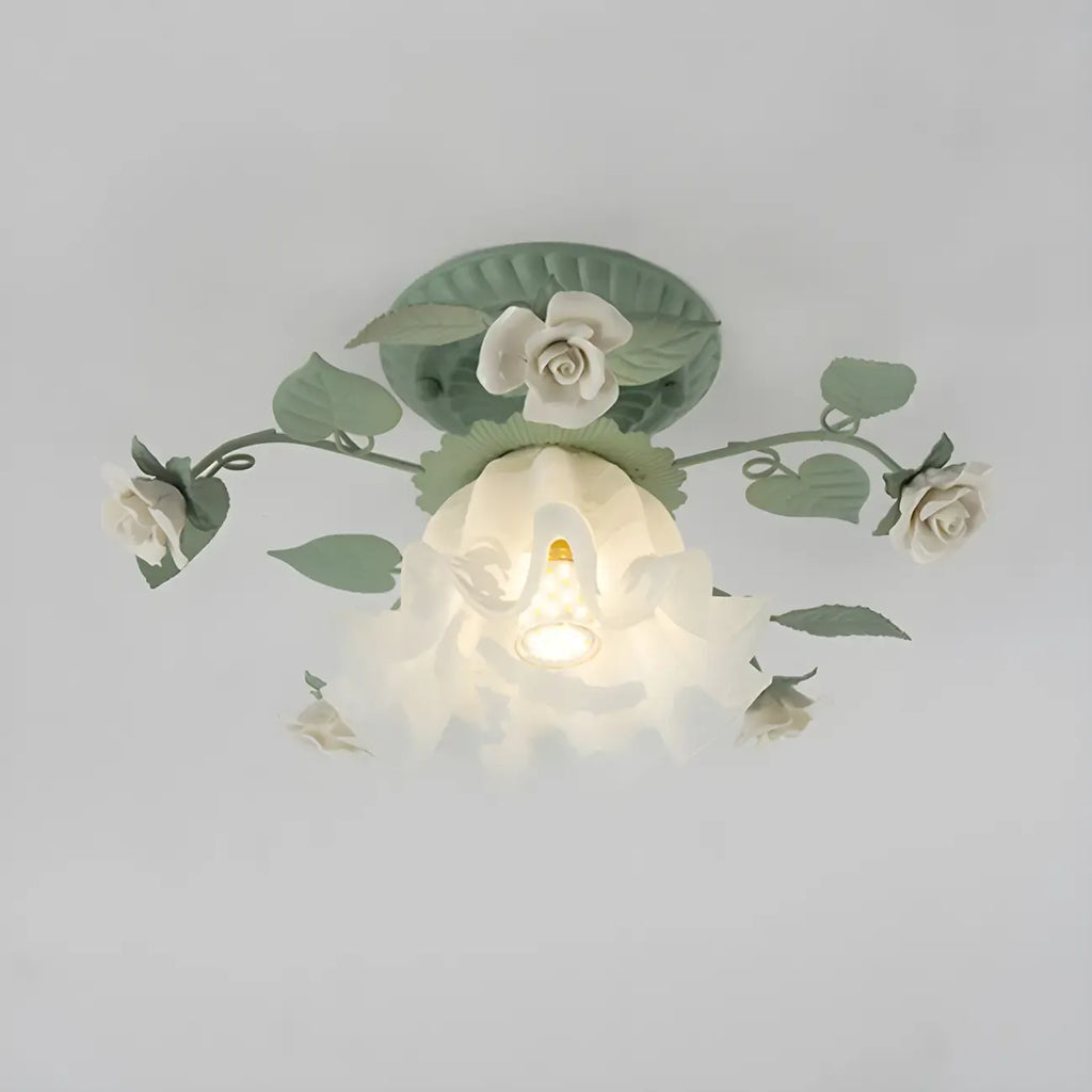 Élégante mini lampe LED semi-encastrée en forme de fleur pour intérieur
