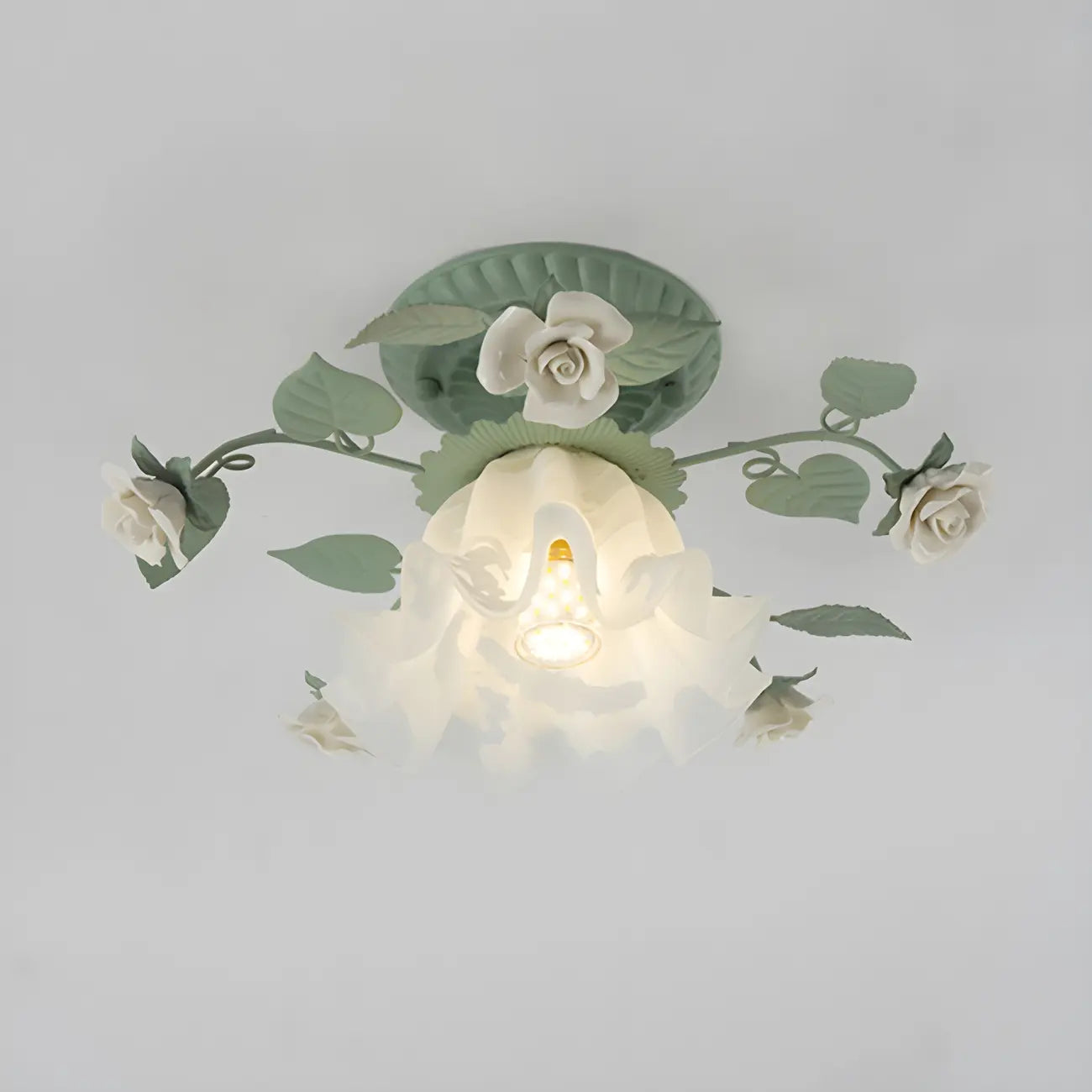 Élégante mini lampe LED semi-encastrée en forme de fleur pour intérieur