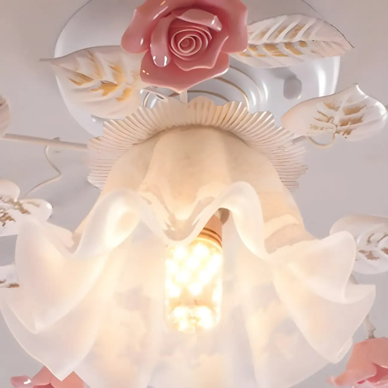 Élégante mini lampe LED semi-encastrée en forme de fleur pour intérieur
