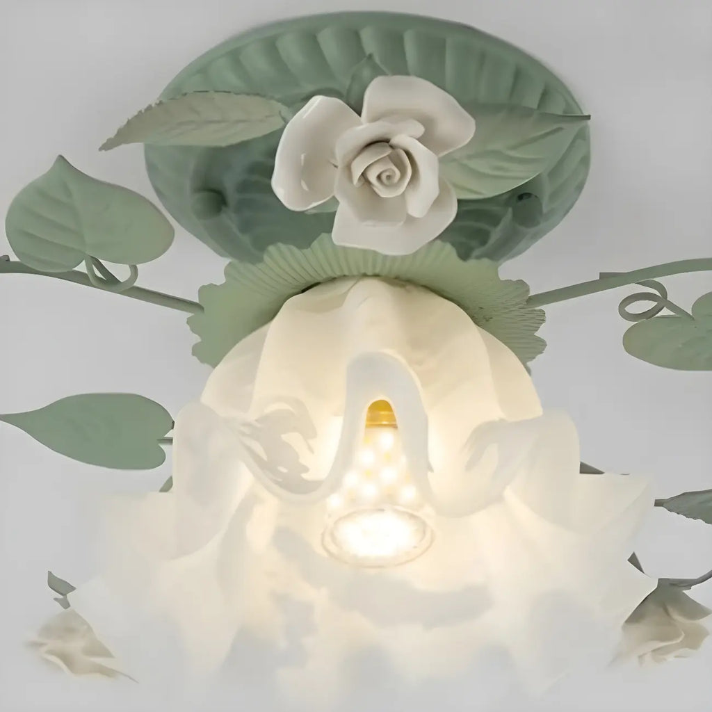 Élégante mini lampe LED semi-encastrée en forme de fleur pour intérieur