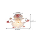 Élégante mini lampe LED semi-encastrée en forme de fleur pour intérieur