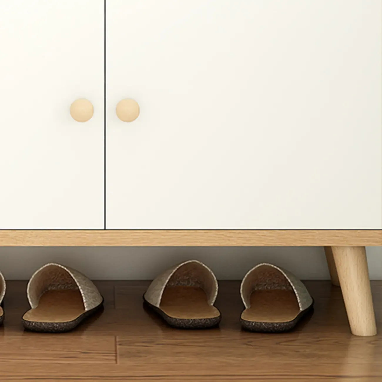 Banc de rangement à chaussures en bois durable avec coussin et 2 étagères