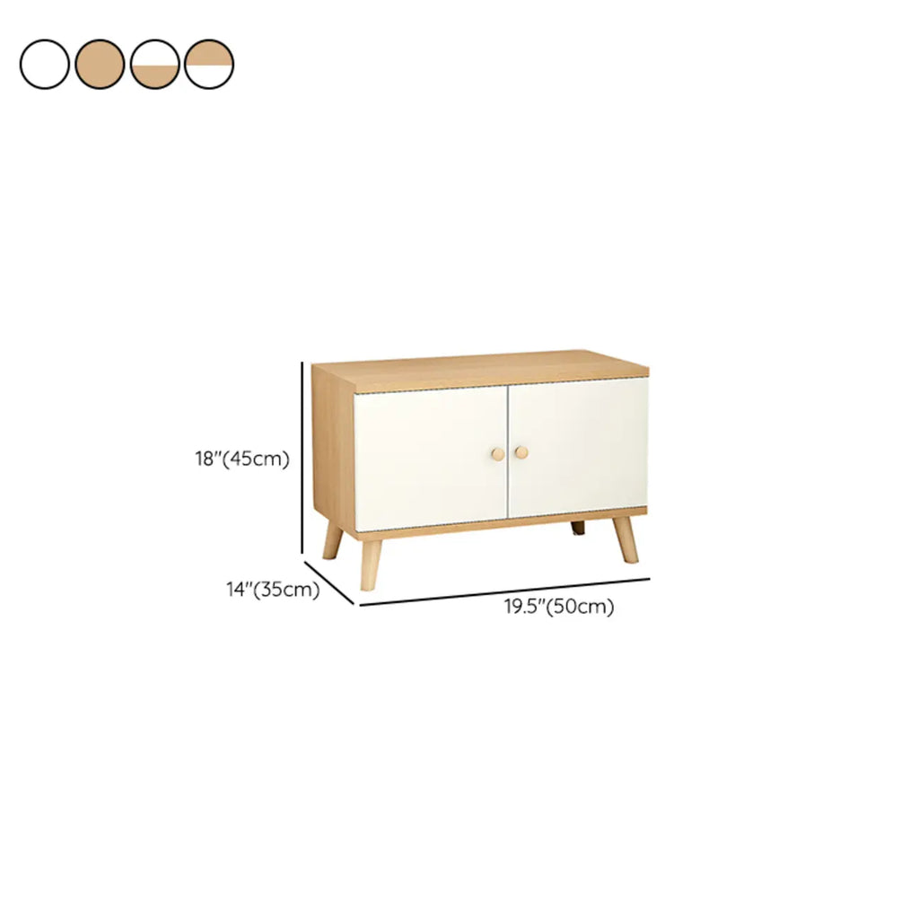 Banc de rangement à chaussures en bois durable avec coussin et 2 étagères