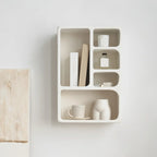 Présentoir mural élégant en bois blanc