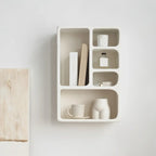 Présentoir mural élégant en bois blanc