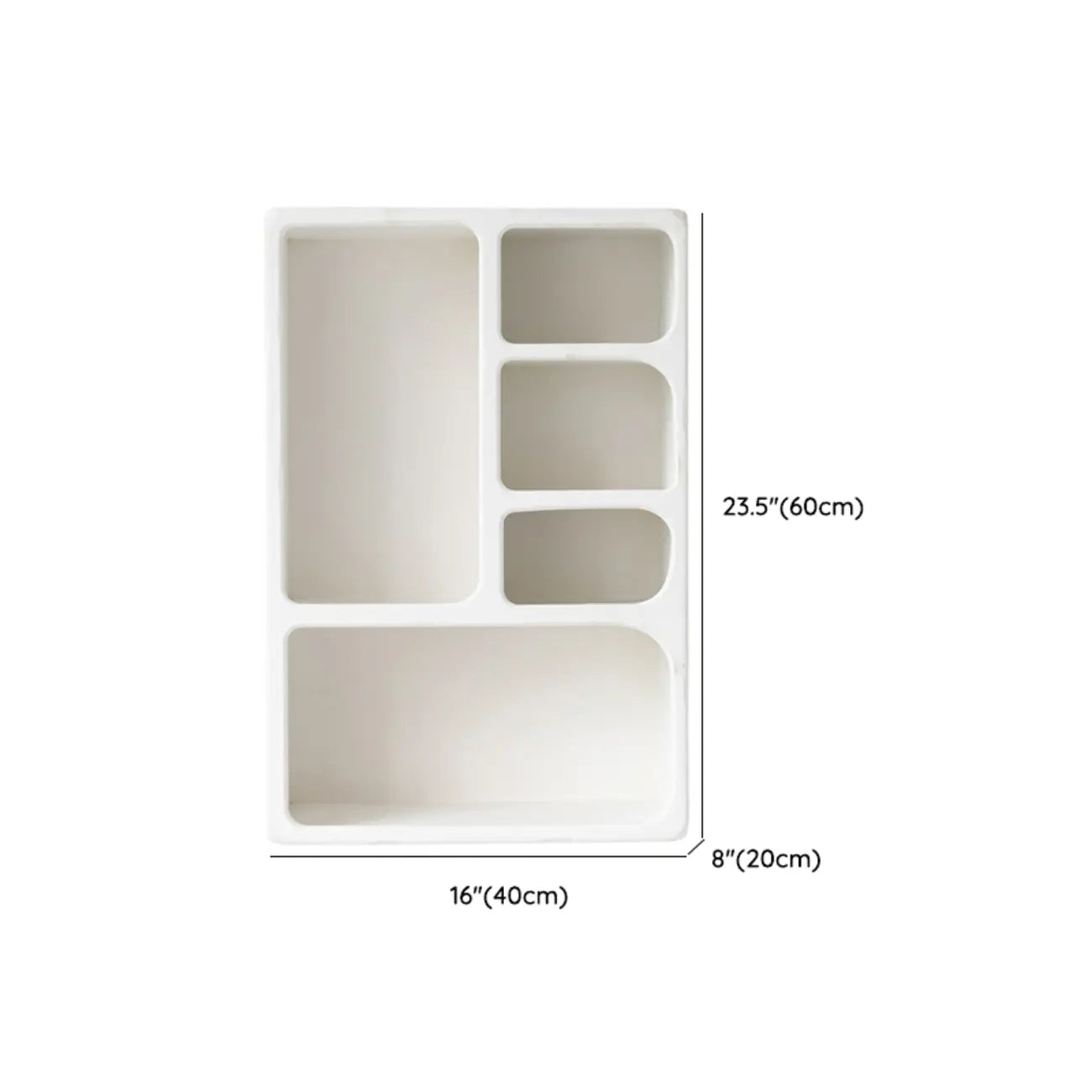 Présentoir mural élégant en bois blanc