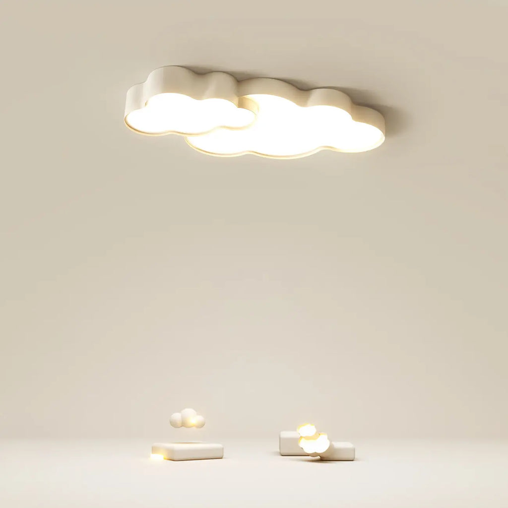 Plafonnier LED nuage à intensité variable de 21,5 W pour une ambiance de chambre