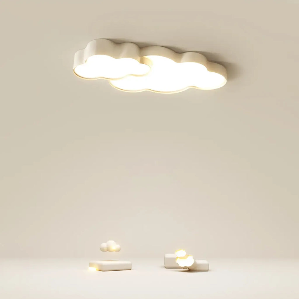 Plafonnier LED nuage à intensité variable de 21,5 W pour une ambiance de chambre