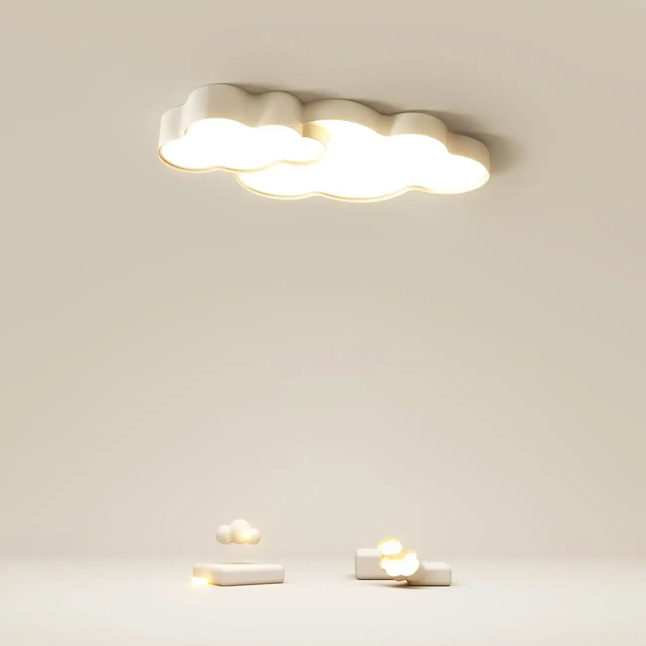 Plafonnier LED nuage à intensité variable de 21,5 W pour une ambiance de chambre