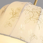 Rustic Beige Geometric Dome Fabric Chandelier