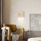 Applique murale moderne en pierre beige à lumière chaude