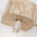 Applique murale moderne en pierre beige à lumière chaude