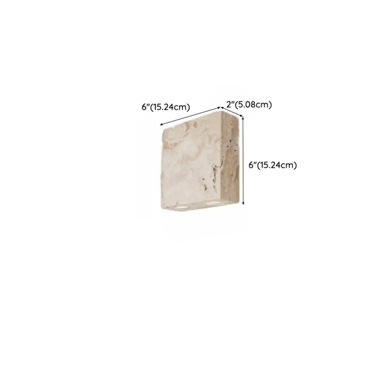 Applique murale moderne en pierre beige à lumière chaude