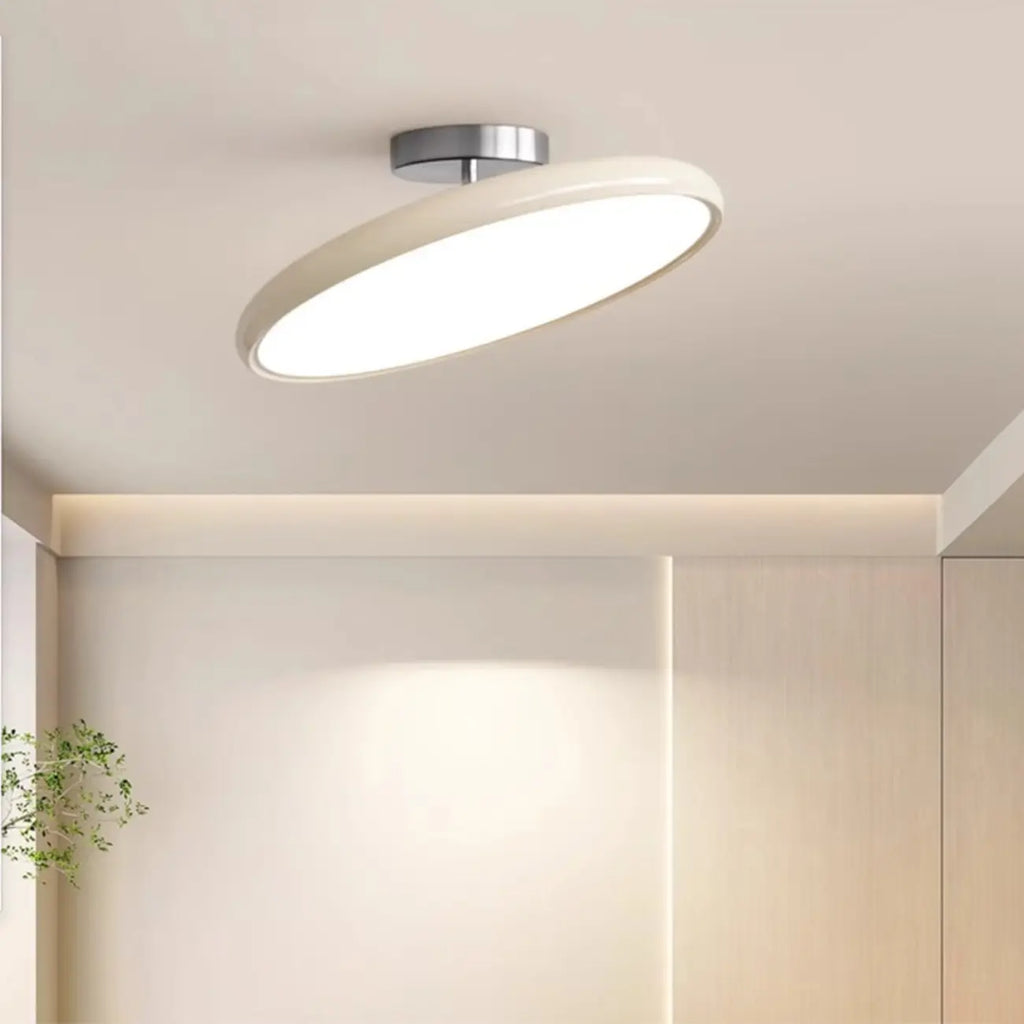 Plafonnier LED semi-encastré moderne à intensité variable pour chambre à coucher