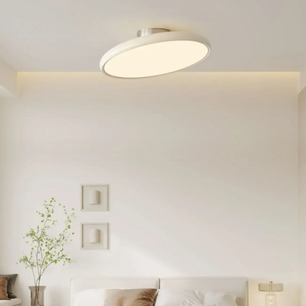 Plafonnier LED semi-encastré moderne à intensité variable pour chambre à coucher