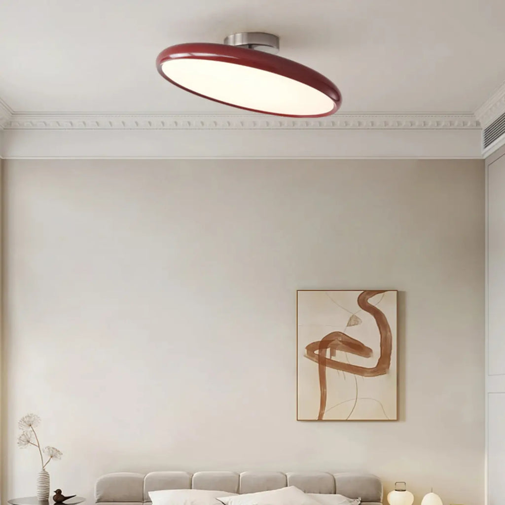 Plafonnier LED semi-encastré moderne à intensité variable pour chambre à coucher