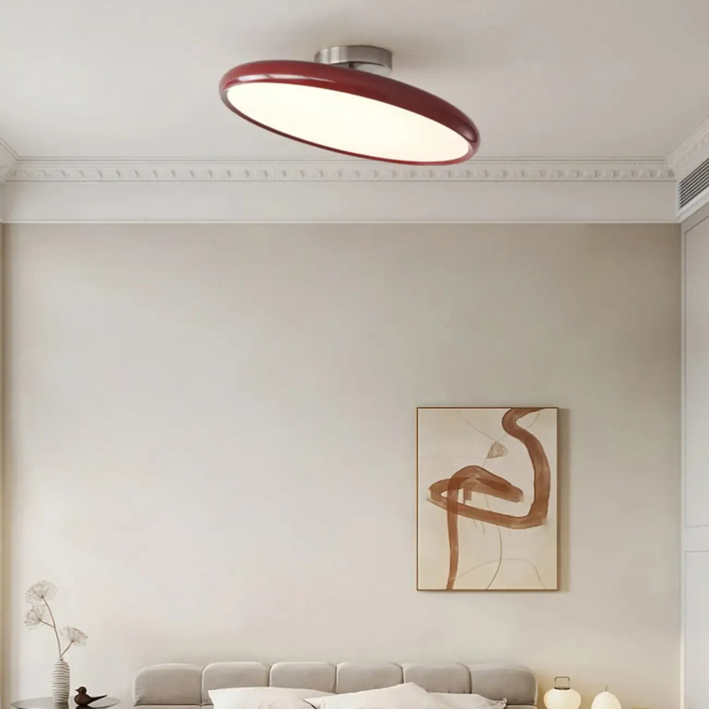 Plafonnier LED semi-encastré moderne à intensité variable pour chambre à coucher