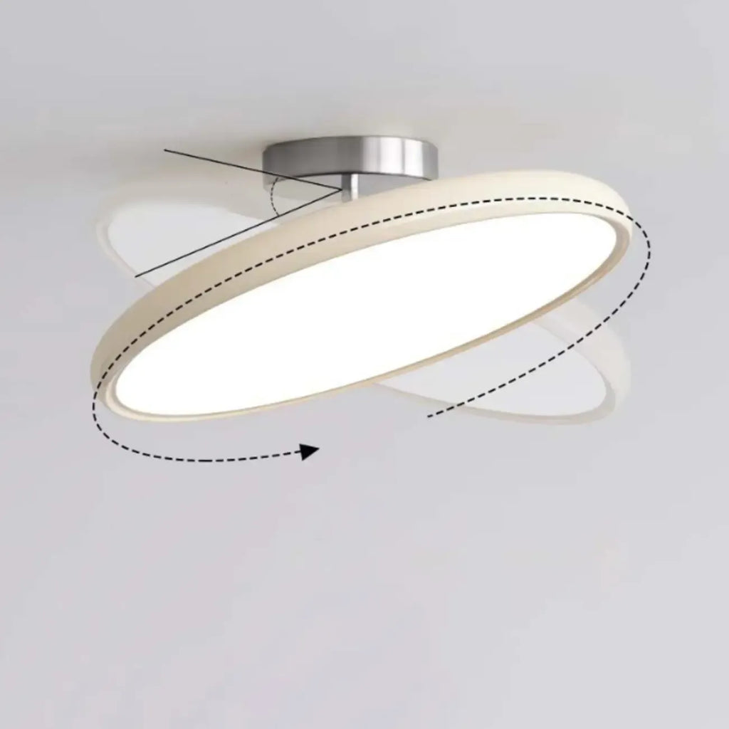 Plafonnier LED semi-encastré moderne à intensité variable pour chambre à coucher