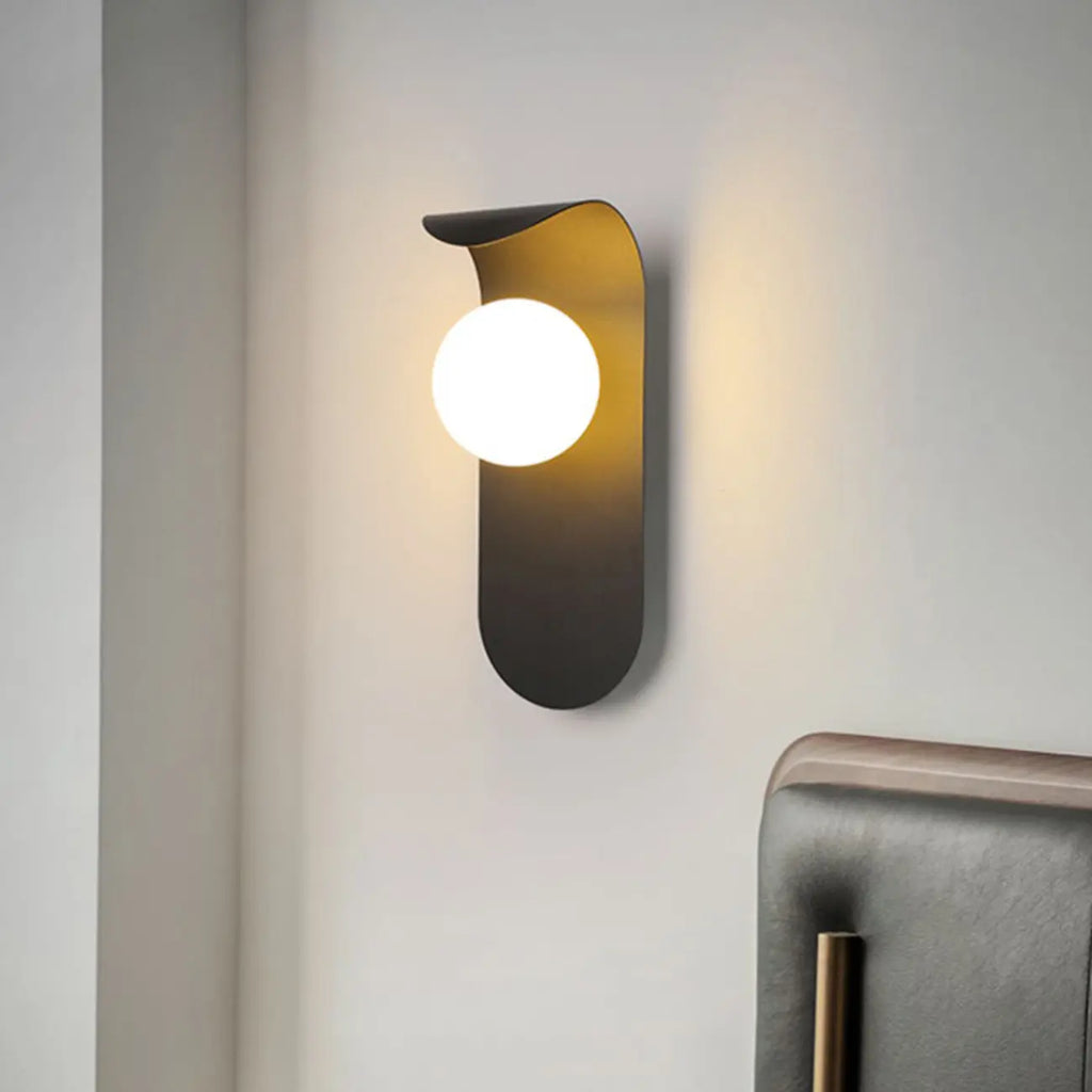 Applique murale minimaliste LED G9, base noire, pour chambre à coucher
