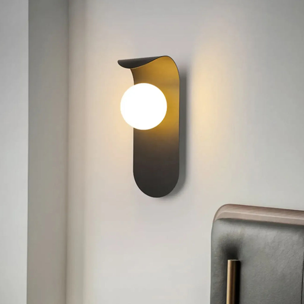 Applique murale minimaliste LED G9, base noire, pour chambre à coucher