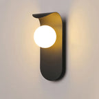 Applique murale minimaliste LED G9, base noire, pour chambre à coucher