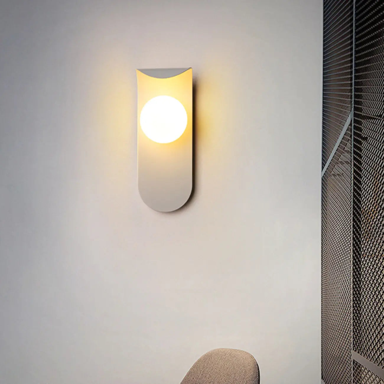 Applique murale minimaliste LED G9, base noire, pour chambre à coucher