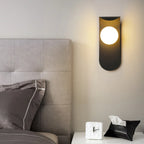 Applique murale minimaliste LED G9, base noire, pour chambre à coucher