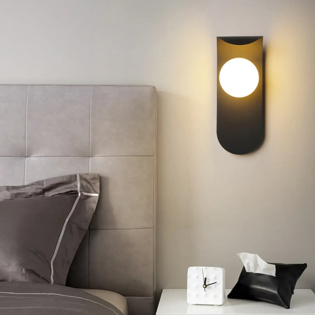 Applique murale minimaliste LED G9, base noire, pour chambre à coucher