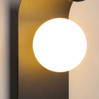 Applique murale minimaliste LED G9, base noire, pour chambre à coucher