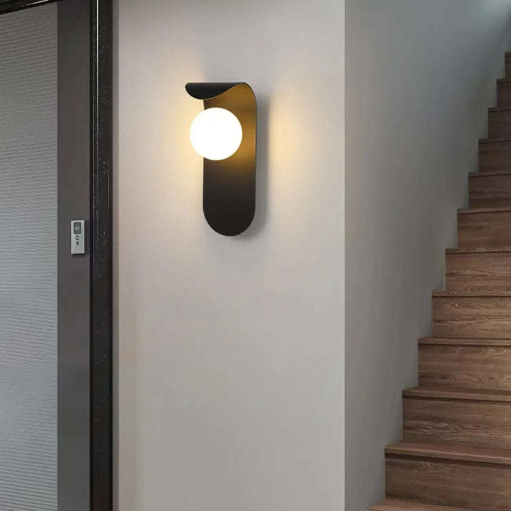 Applique murale minimaliste LED G9, base noire, pour chambre à coucher