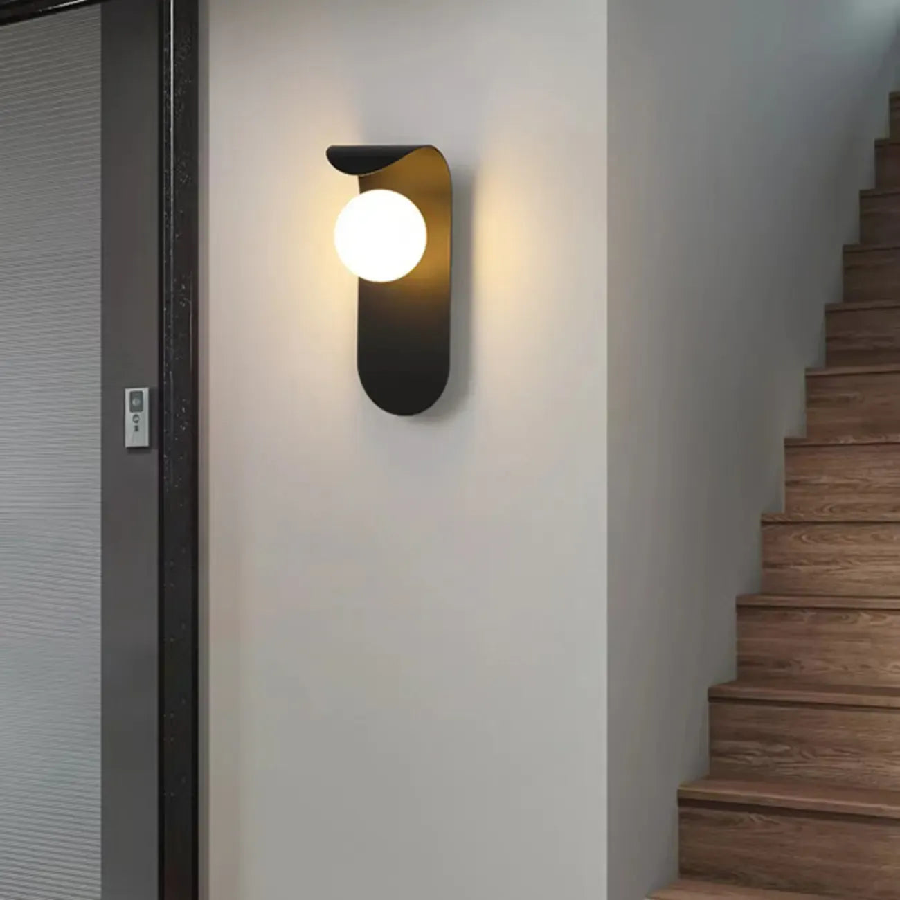 Applique murale minimaliste LED G9, base noire, pour chambre à coucher
