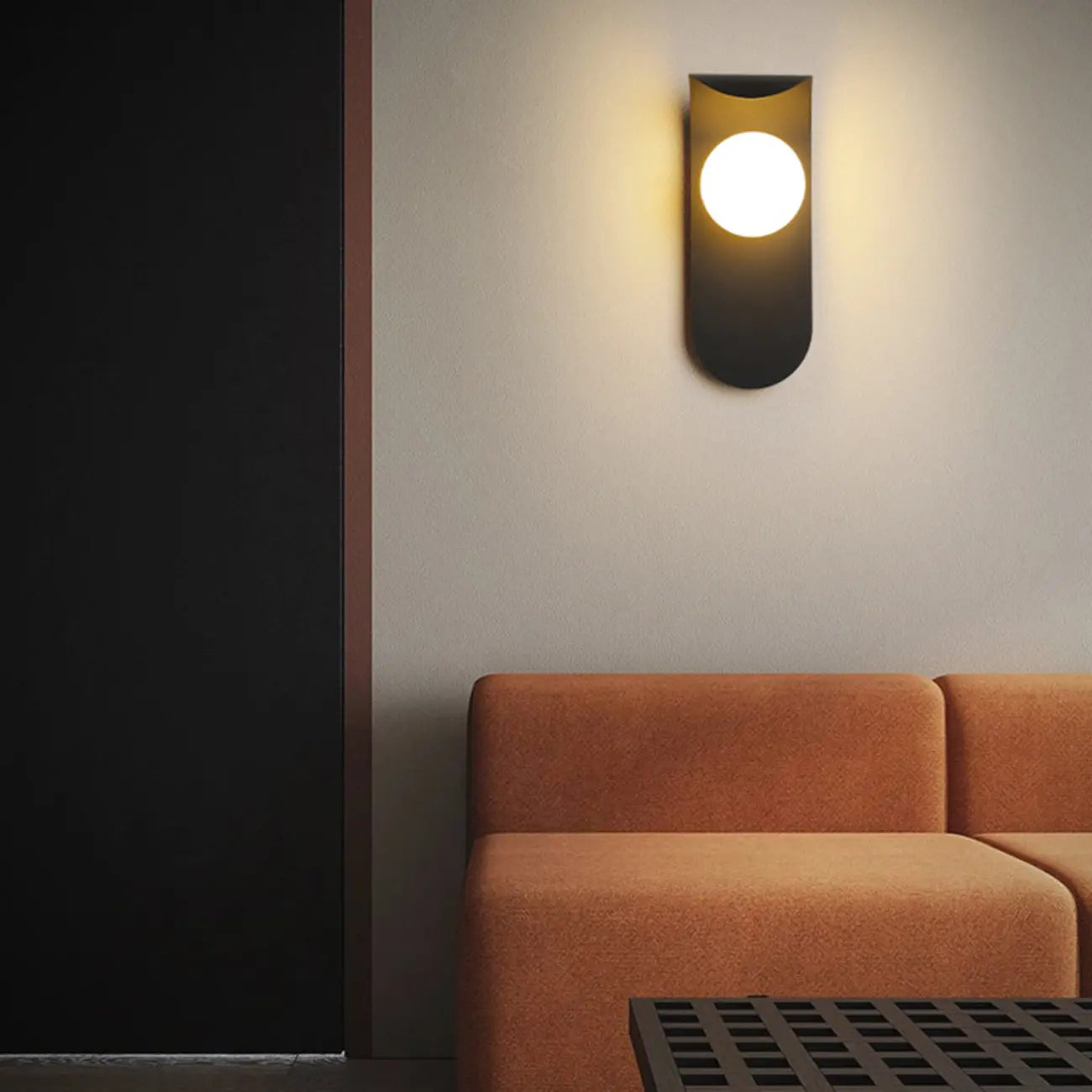 Applique murale minimaliste LED G9, base noire, pour chambre à coucher