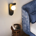 Applique murale minimaliste LED G9, base noire, pour chambre à coucher