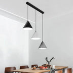 Suspension moderne conique en métal réglable pour îlot de cuisine