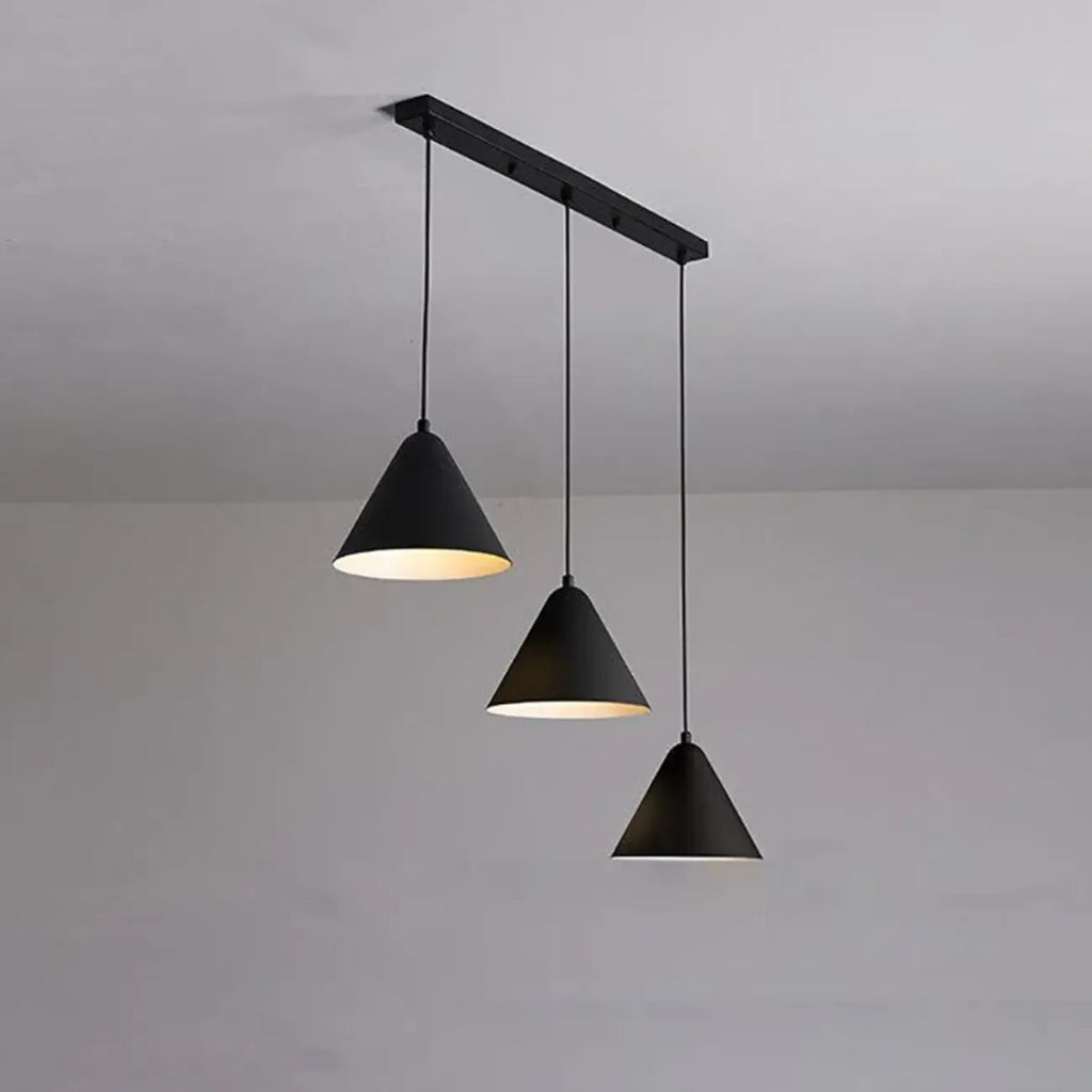 Suspension moderne conique en métal réglable pour îlot de cuisine