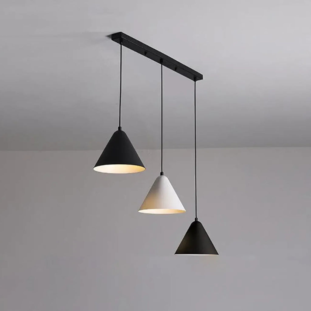 Suspension moderne conique en métal réglable pour îlot de cuisine